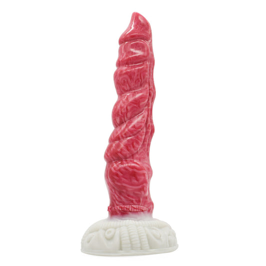 Ribbed Hellfire Dragon Dildo