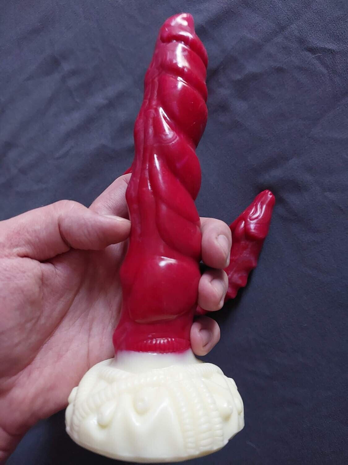 Ribbed Hellfire Dragon Dildo