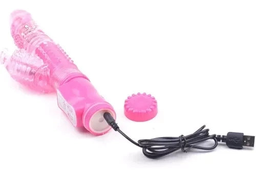 Thrusting Butterfly Pearls Rechargeable G Spot Vibrator