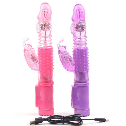 Thrusting Butterfly Pearls Rechargeable G Spot Vibrator