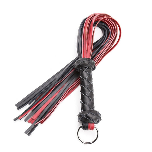 Genuine Leather Braided Handle Flogger