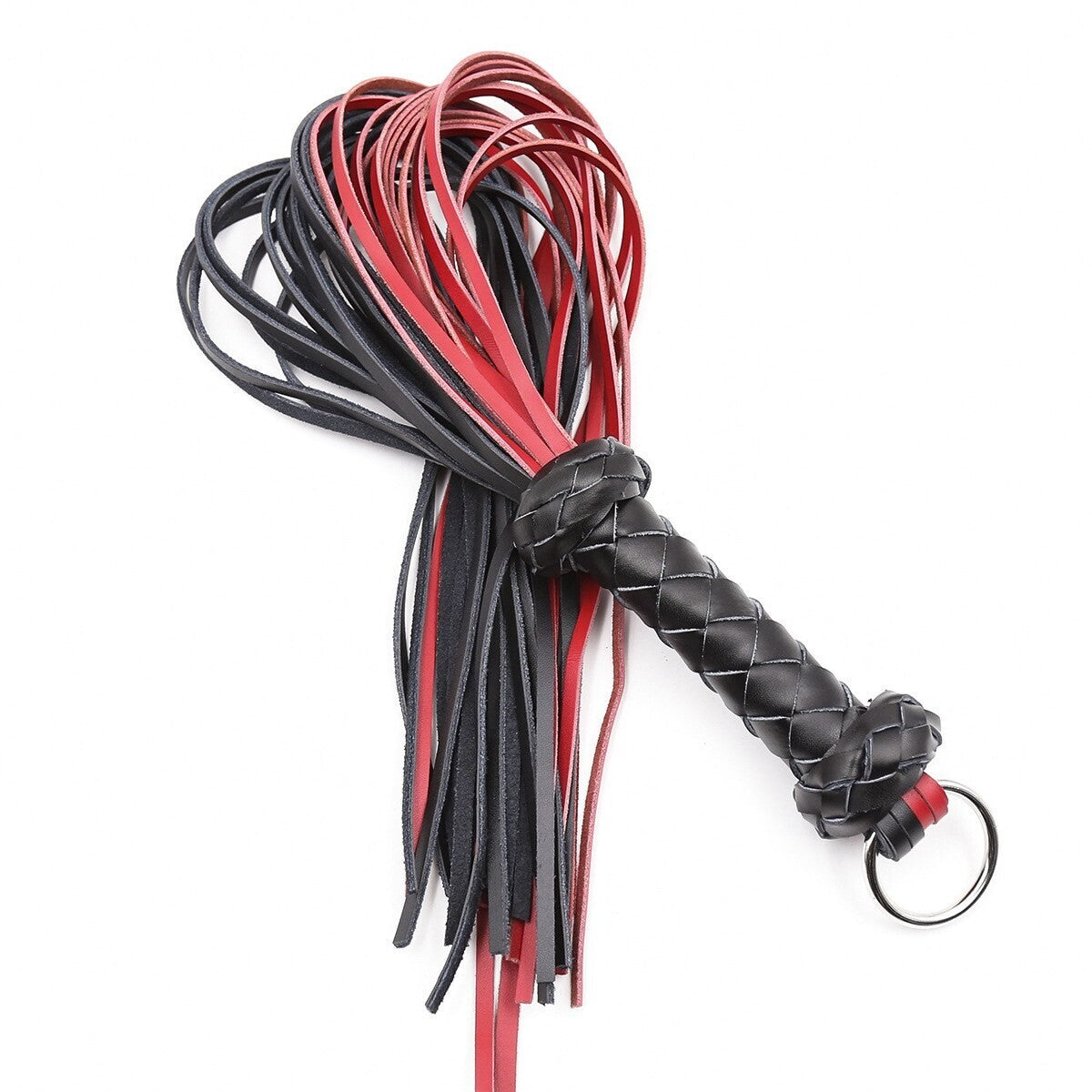 Genuine Leather Braided Handle Flogger