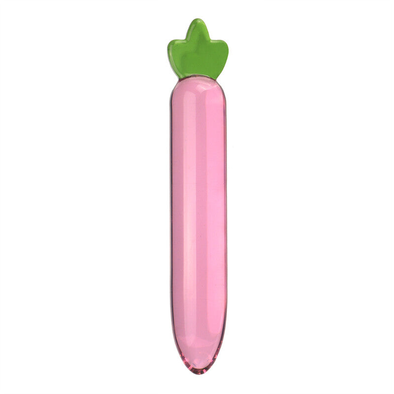 Sexy Glass Pink Radish Masturbation or Anal Sex Toy