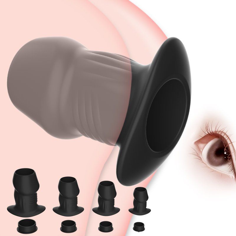 Silicone Hollow Anal Plug with Stopper