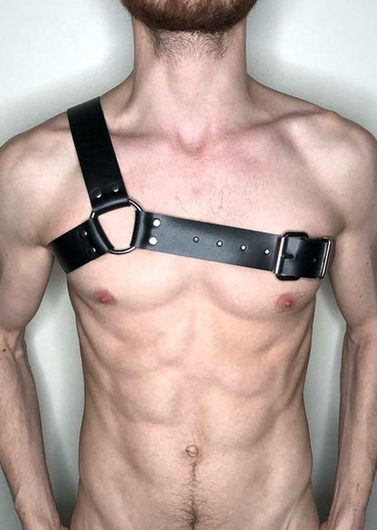 Fetish Play One Shoulder Men's Harness