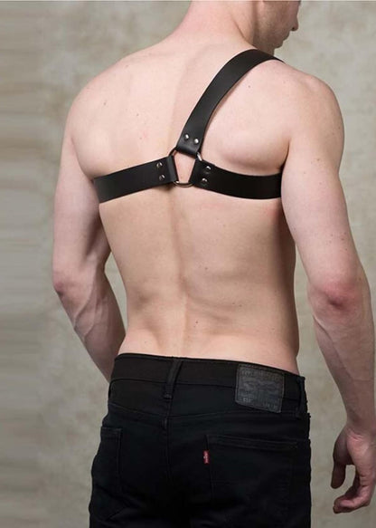 Fetish Play One Shoulder Men's Harness